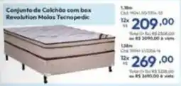 Lojas Becker Conjunto de Colchão com box Revolution Molas Tecnopedic oferta