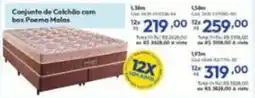 Lojas Becker Conjunto de Colchão com box Poema Molas oferta