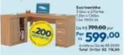 Lojas Becker escrivaninha 3 gav. e 2 portas oferta
