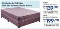 Lojas Becker Conjunto de Colchão com box Inverno/Verão Molas oferta