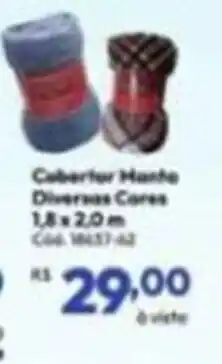 Lojas Becker Cobertor Mano Diversas Cores oferta