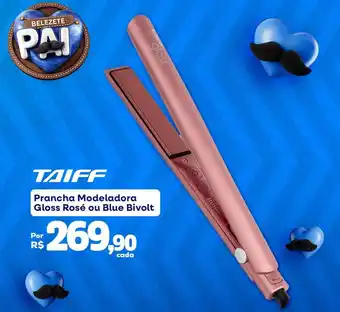 Prancha Modeladora Gloss Rosé ou Blue Bivolt