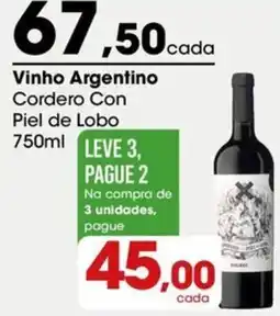 Zaffari Vinho Argentino Cordero Con Piel de Lobo oferta