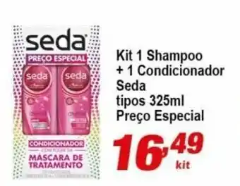 Kit 1 Shampoo + 1 Condicionador Seda tipos 325ml
