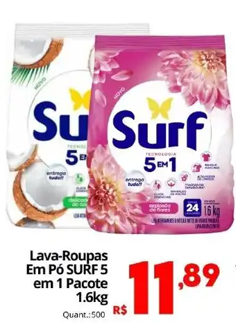 Lava-Roupas Em Pó SURF 5 em 1 Pacote
