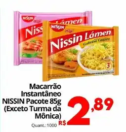 Althoff Supermercados Macarrão instantâneo nissin pacote 85g oferta