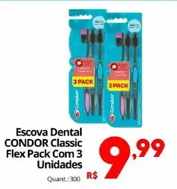 Althoff Supermercados Escova Dental Condor Classic Flex Pack Com 3 Unidades oferta