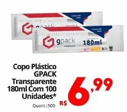 Althoff Supermercados Copo Plástico Gpack Transparente oferta