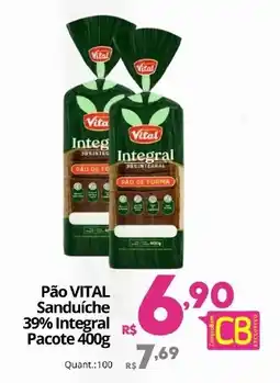 Althoff Supermercados Pão vital sanduíche 39% integral oferta