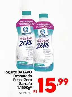 Althoff Supermercados Iogurte batavo desnatado pense zero garrafa oferta