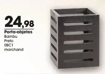 Porta-objetos Bambu Preto
