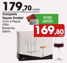 Zaffari Conjunto Taças Cristal oferta