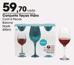 Zaffari Conjunto Taças Vidro oferta