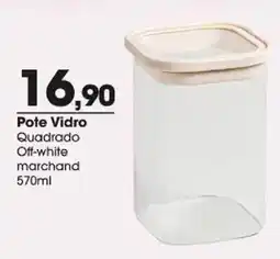 Zaffari Pote vidro quadrado off-white marchand oferta