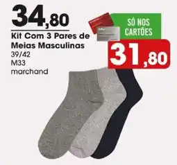 Zaffari Kit Com 3 Pares de Meias Masculinas oferta