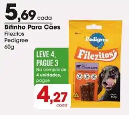 Zaffari Bifinho para cães filezitos pedigree oferta