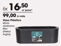Zaffari Vaso Plástico Jardineira Mor oferta