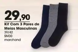 Zaffari Kit Com 3 Pares de Meias Masculinas oferta
