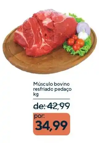 Músculo bovino resfriado pedaço