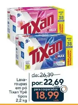 Coop Lava-roupas em pó Tixan Ypê tipos oferta