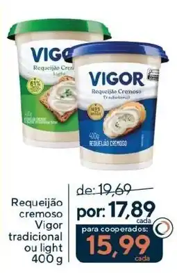 Coop Requeijão cremoso vigor tradicional ou light oferta