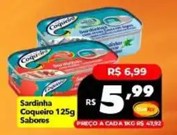 Supermercados Rex Sardinha Coqueiro 125g Sabores oferta