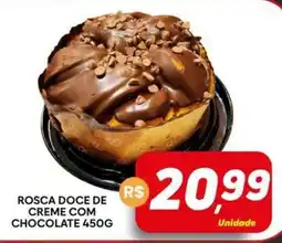 Supermercado Bem Barato Rosca doce de creme com chocolate oferta