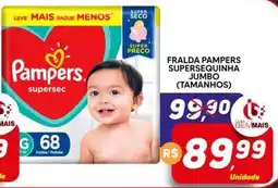 Supermercado Bem Barato Fralda pampers supersequinha jumbo oferta
