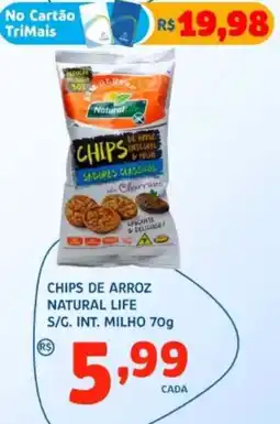 Bergamais Supermercados Chips de arroz natural life oferta