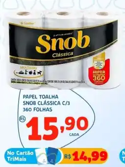 Bergamais Supermercados Papel toalha snob clássica c/3 oferta