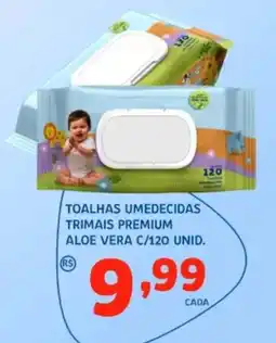 Bergamais Supermercados toalhas umedecidas trimais premium aloe vera oferta