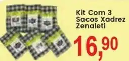 Federzoni Supermercados Kit Com 3 Sacos Xadrez Zenaleti oferta