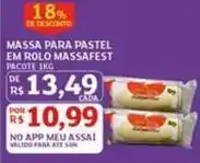 Assaí Atacadista Pacote - massa para pastel em rolo oferta