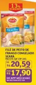 Assaí Atacadista Seara - file de peito de frango congelado oferta