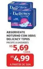 Assaí Atacadista Q delicia - absorvente noturno com abas oferta