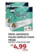 Assaí Atacadista Prime - papel higiênico folha simples finus oferta