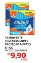 Assaí Atacadista Always - absorvente com abas super proteção oferta