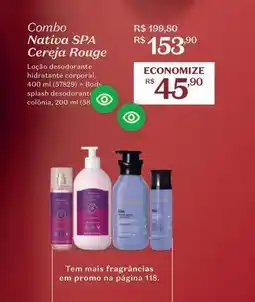 O Boticário Nativa - combo nativa spa oferta