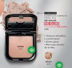O Boticário Rose - iluminador compacto facial oferta