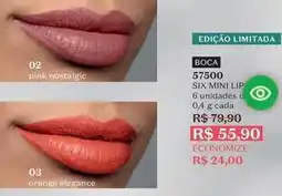 O Boticário Pink - six mini lip oferta