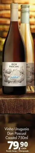 Delta Supermercados Vinho Uruguai Don Pascual Coastal oferta