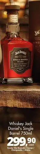 Delta Supermercados Whiskey Jack Daniel's Single Barrel oferta