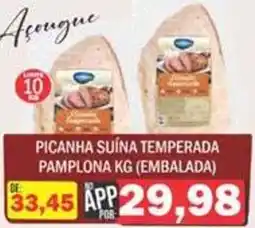 Supermercados Mendonça Picanha suína temperada pamplona kg oferta