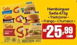 Supermercados São Vicente Hambúrguer Sadia oferta