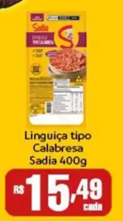 Supermercados São Vicente Linguiça tipo Calabresa Sadia oferta