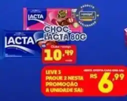 Boa Supermercados choc lacta 80g oferta