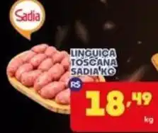 Boa Supermercados Linguica Toscana Sadia oferta
