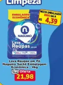 Nagumo Lava Roupas em Pó Nagumo Sachê Embalagem Econômica oferta
