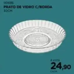 Benoit Prato de vidro c/borda oferta