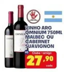 Boa Supermercados vinho arg omnium 750ml oferta